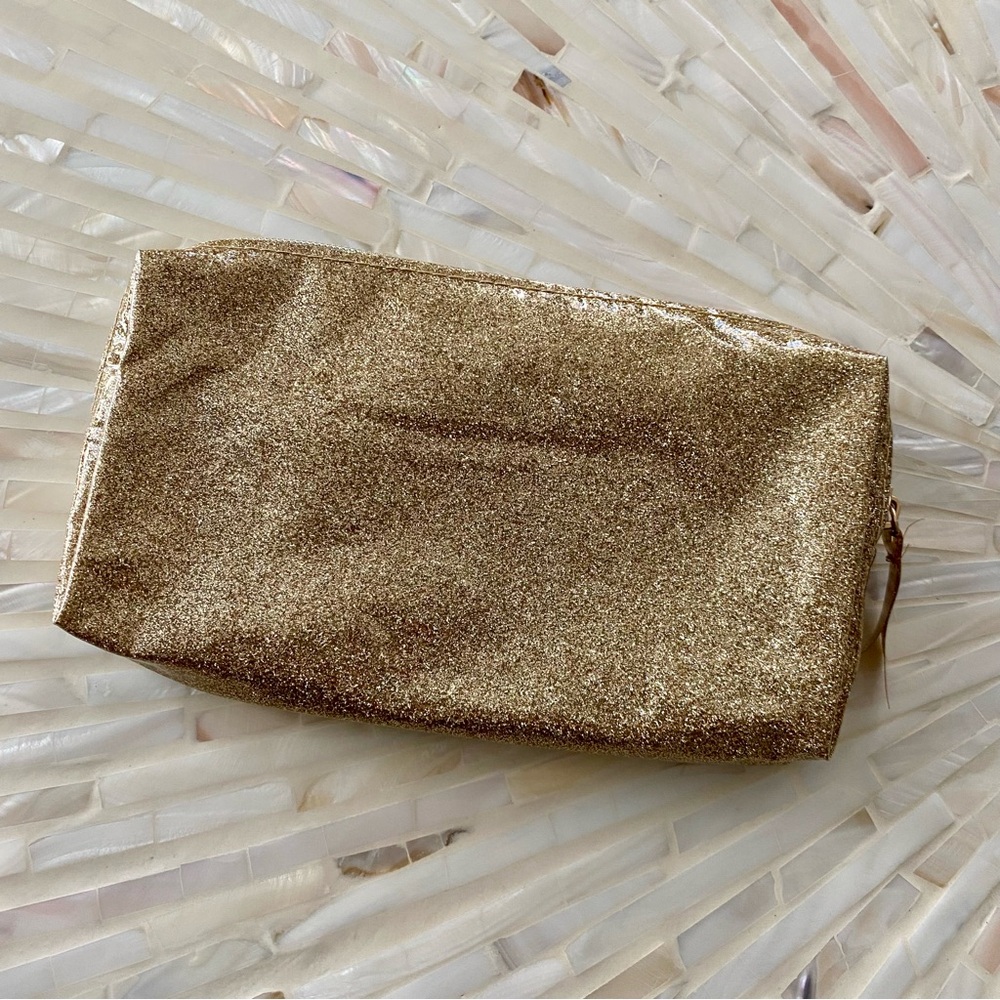 Gold Shimmer Makeup Bag/Pouch